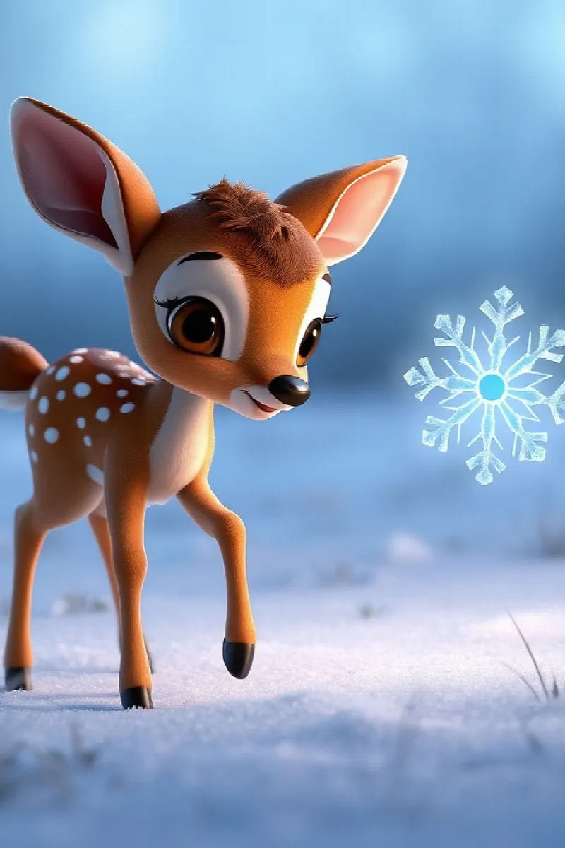 Picture 2 from the tale The Deer and the Snowflake