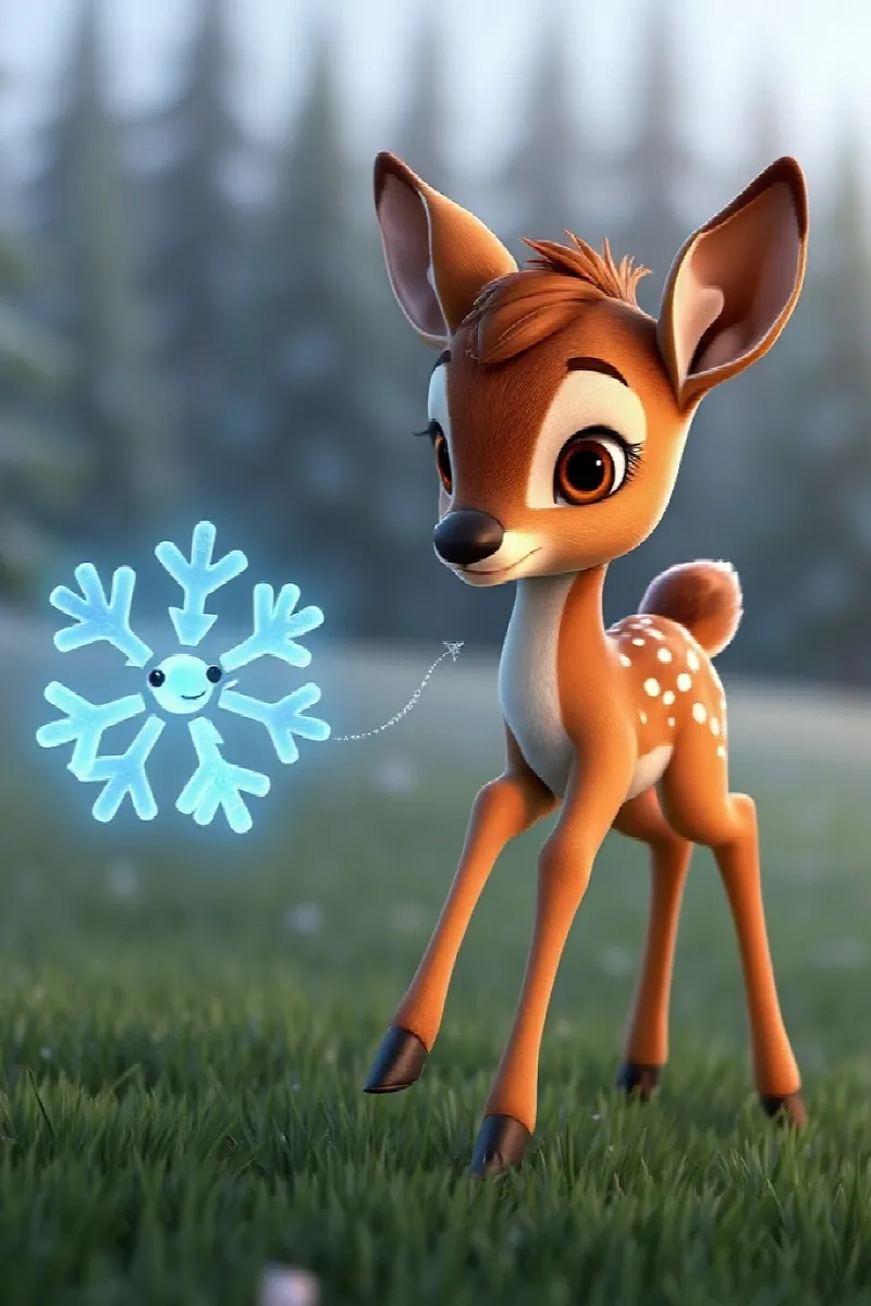 Picture 3 from the tale The Deer and the Snowflake