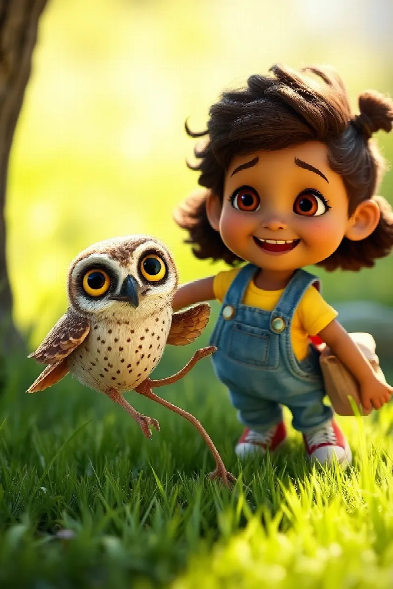 Picture 4 from the tale The Girl and the Little Owl