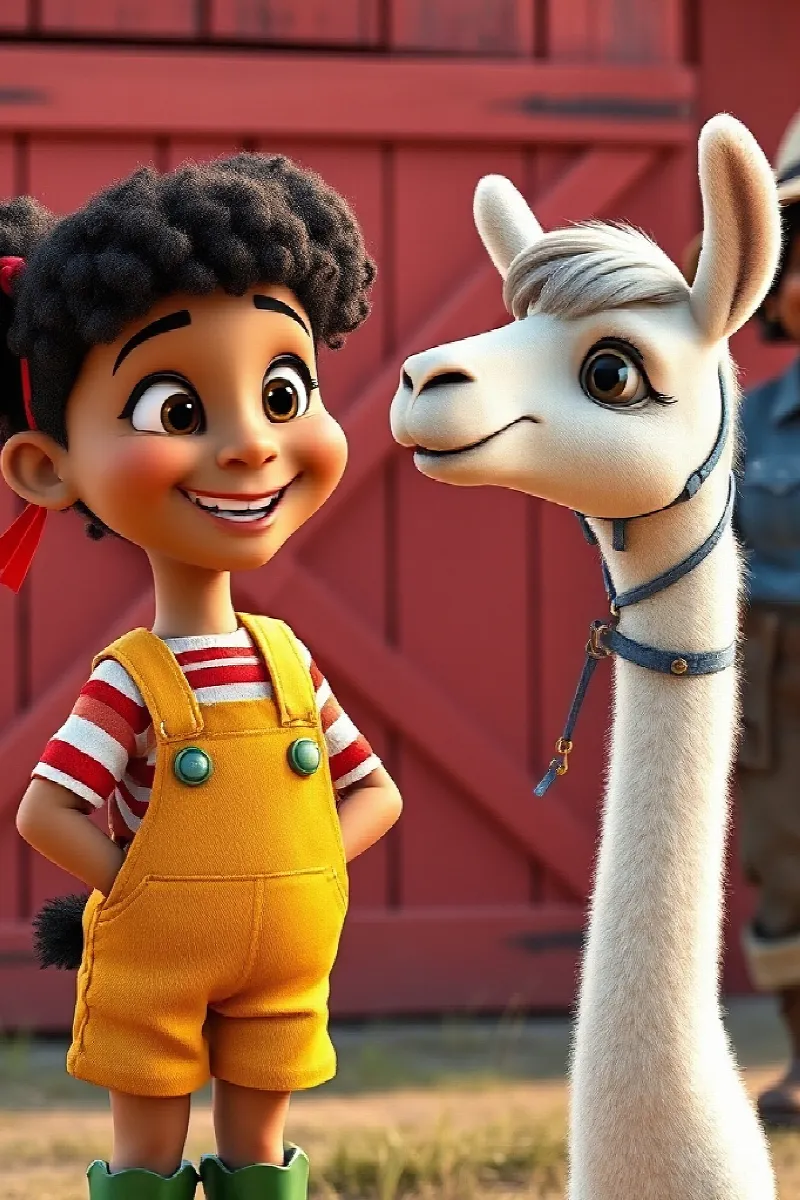 Picture 2 from the tale The Girl and the Llama