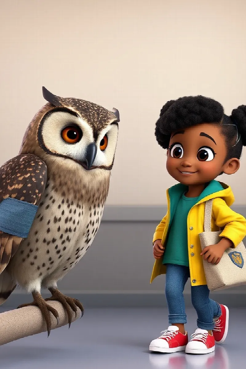 Picture 4 from the tale The Girl and the Rescue Owl