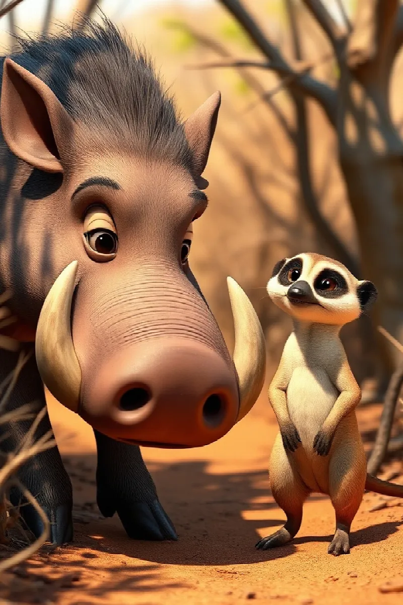 Picture 4 from the tale The Meerkat and the Warthog