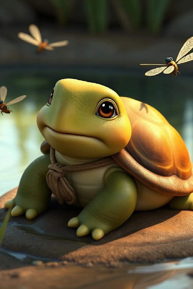 Picture 1 from the tale The Turtle and the Heron