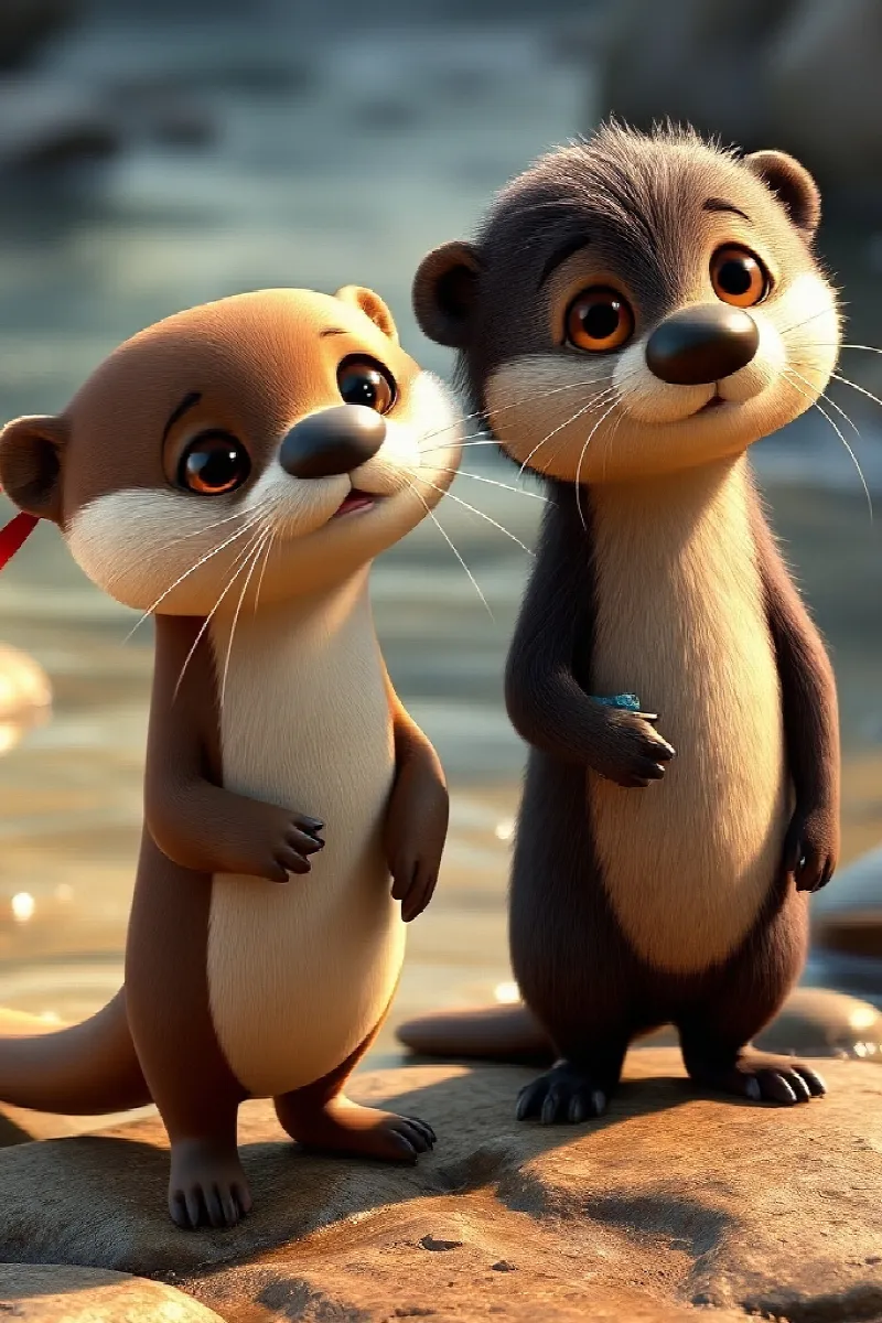 Picture 1 from the tale The Two Little Otters