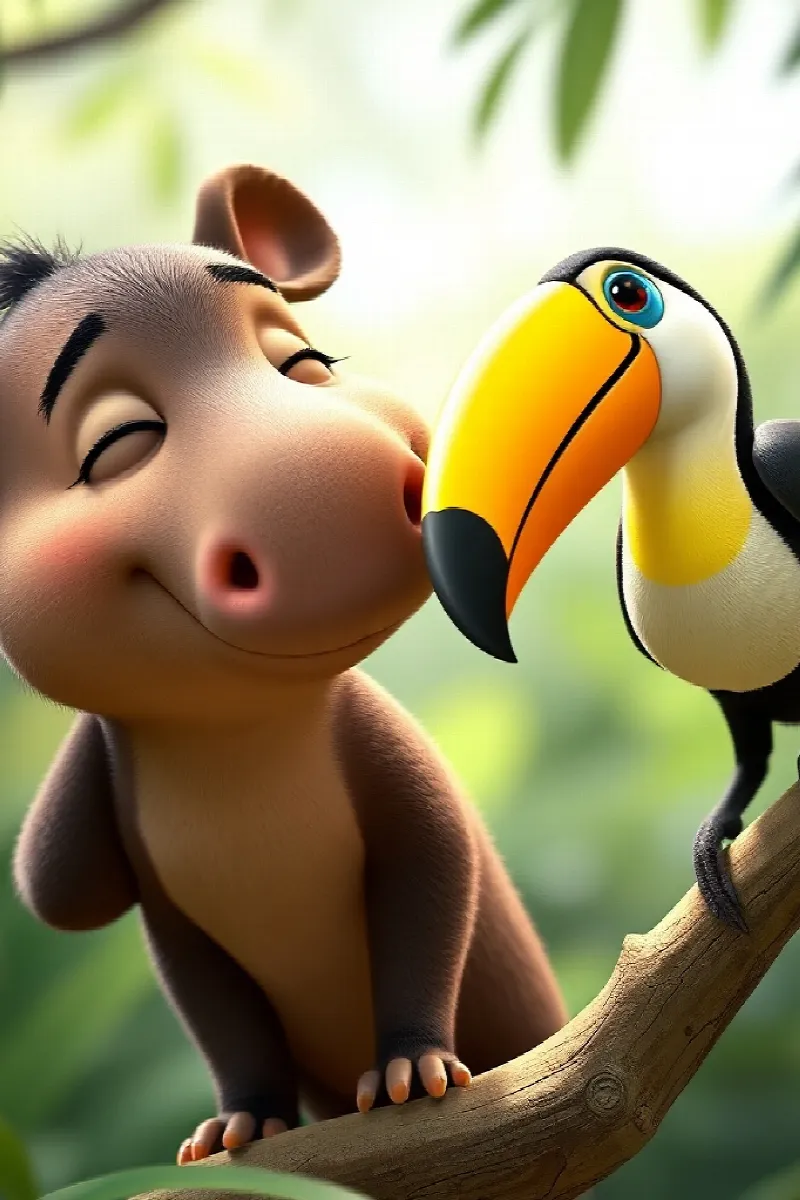 Küçük Tapirin Arkadaşı masalından 2. resim