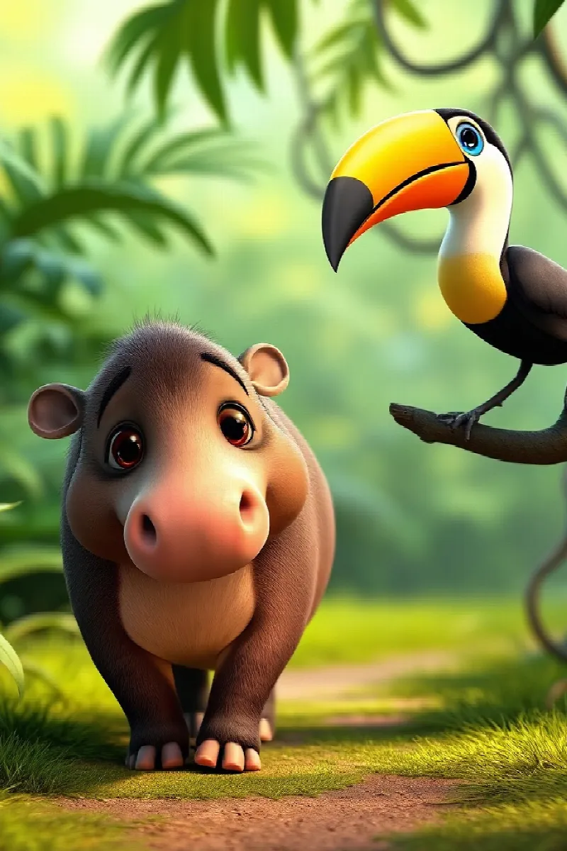 Küçük Tapirin Arkadaşı masalından 3. resim