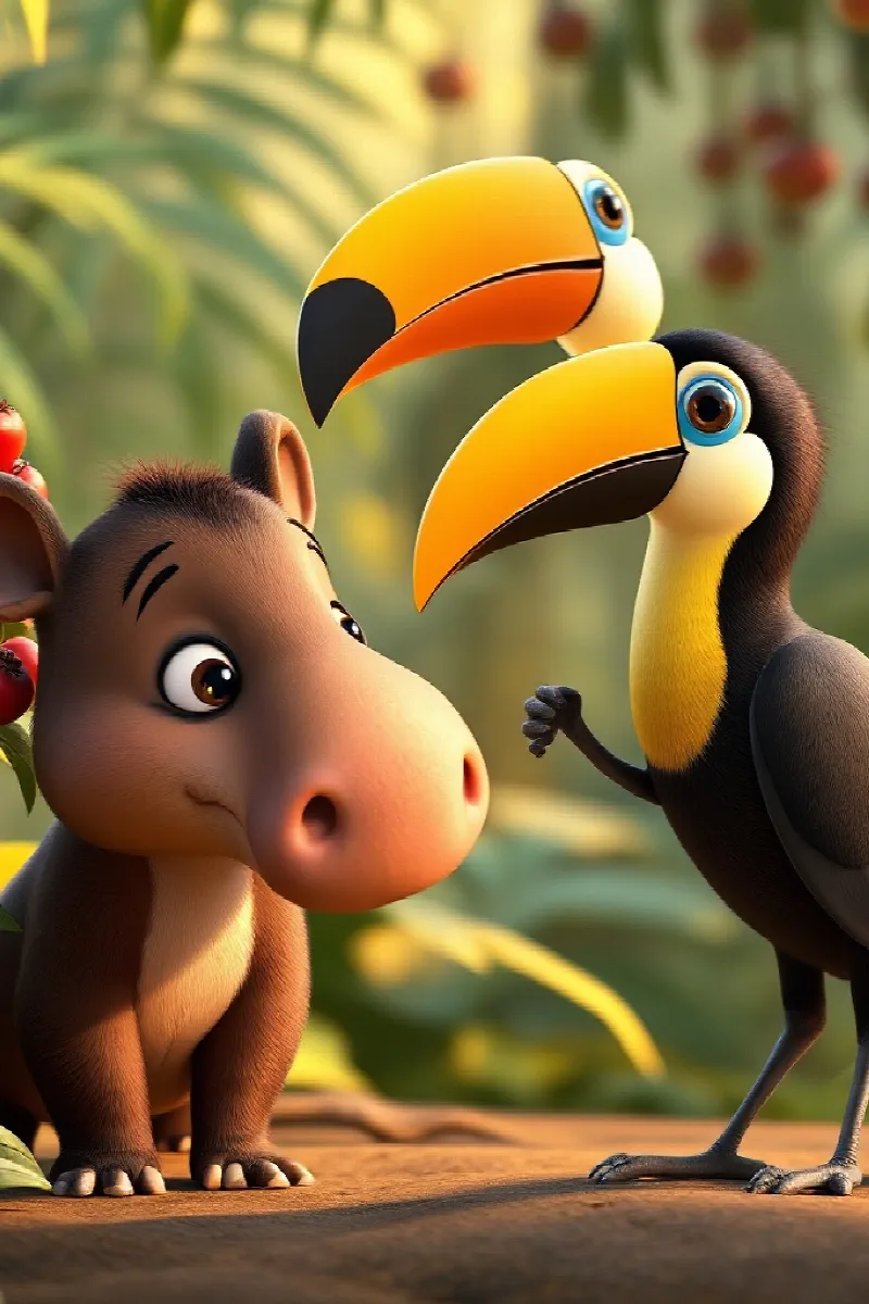Küçük Tapirin Arkadaşı masalından 4. resim