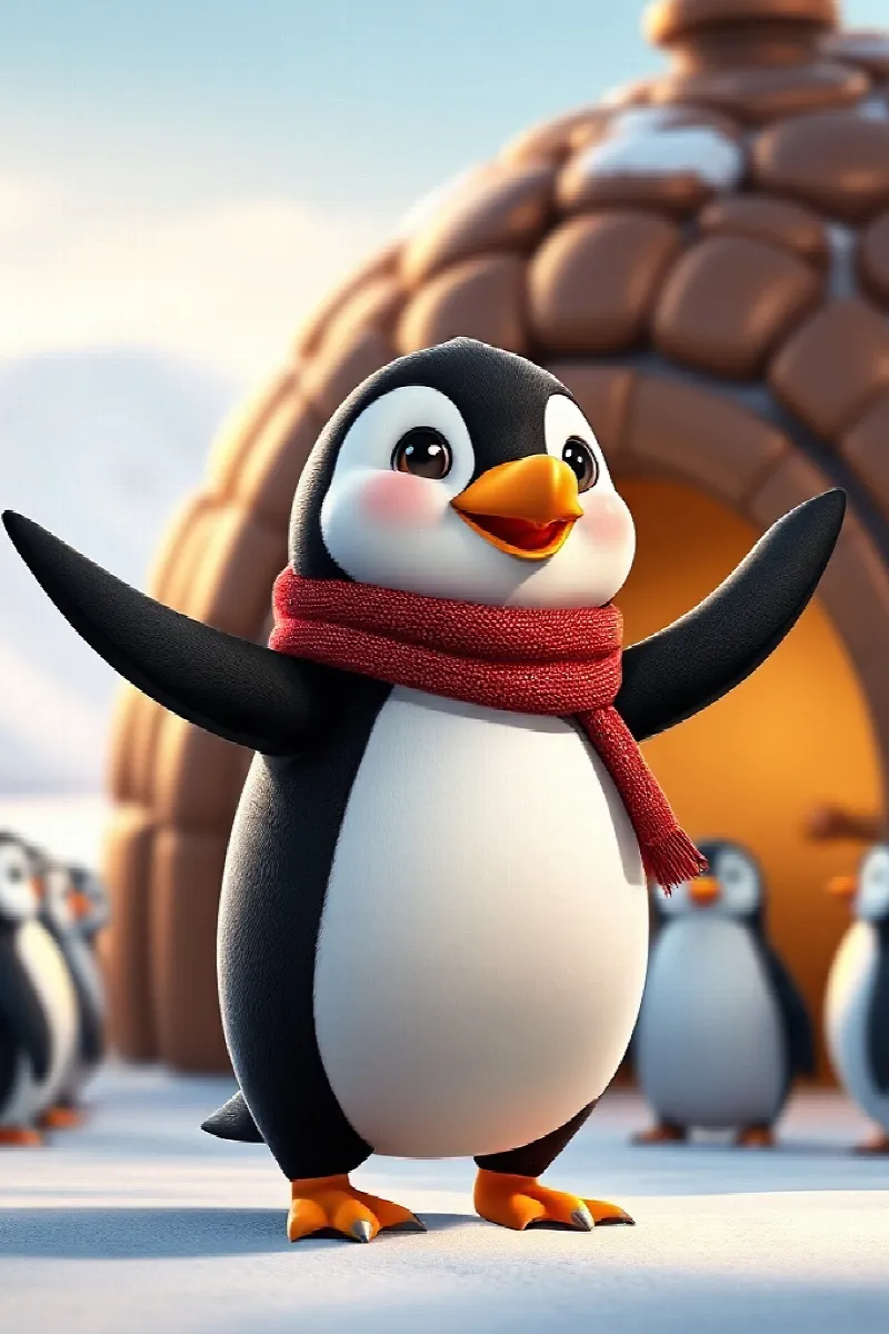Penguenin Çikolata İglusu masalından 4. resim
