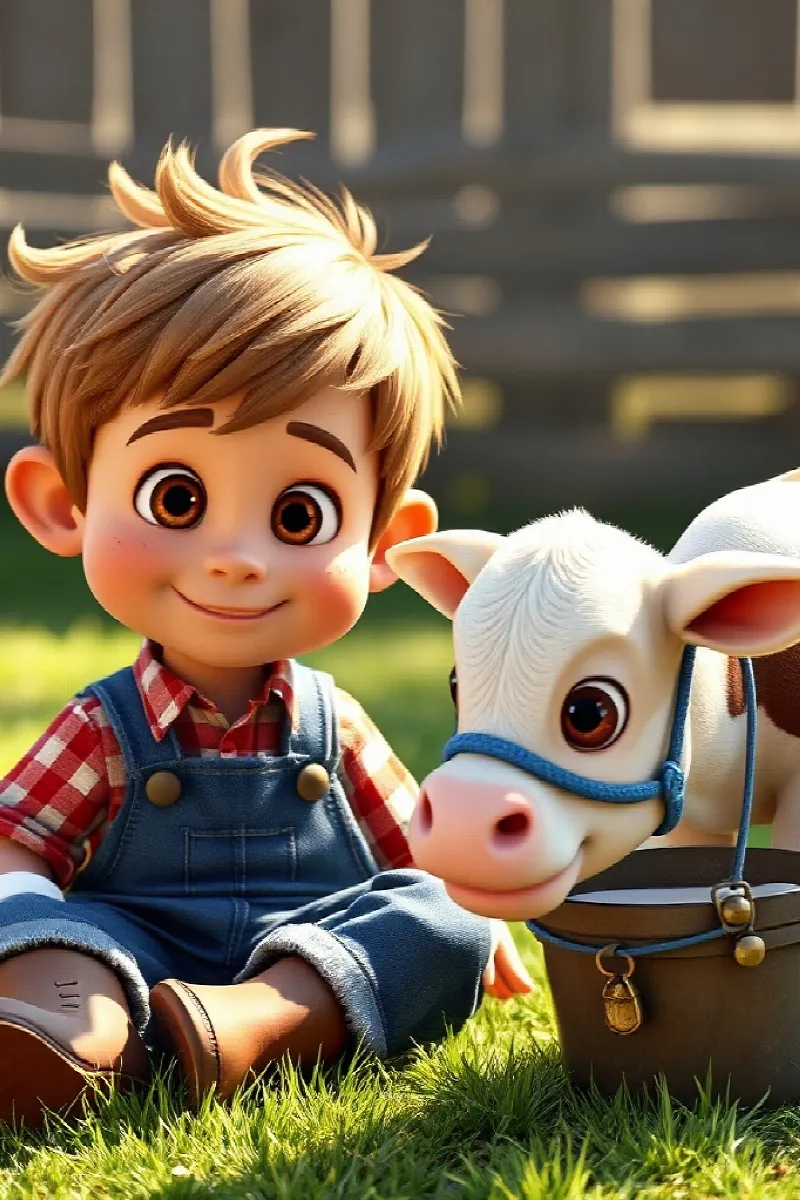 Picture 4 from the tale The Boy and the Calf