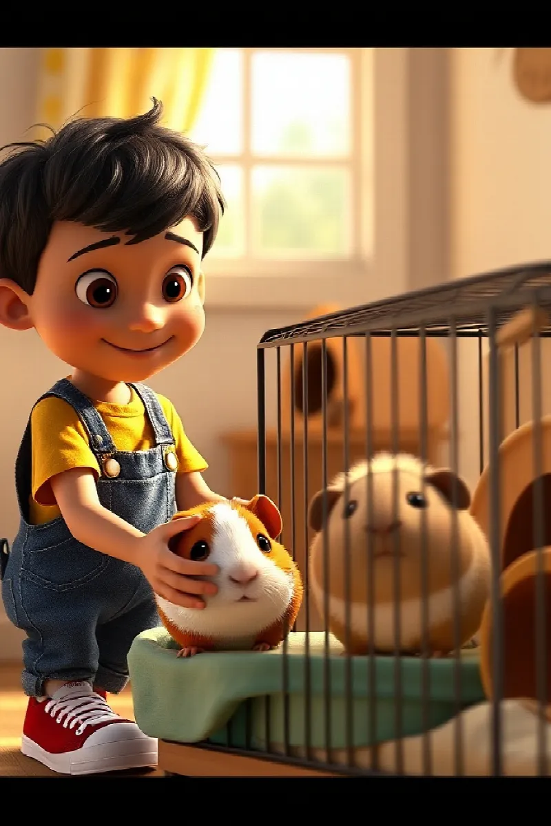 Picture 4 from the tale The Boy and the Guinea Pigs