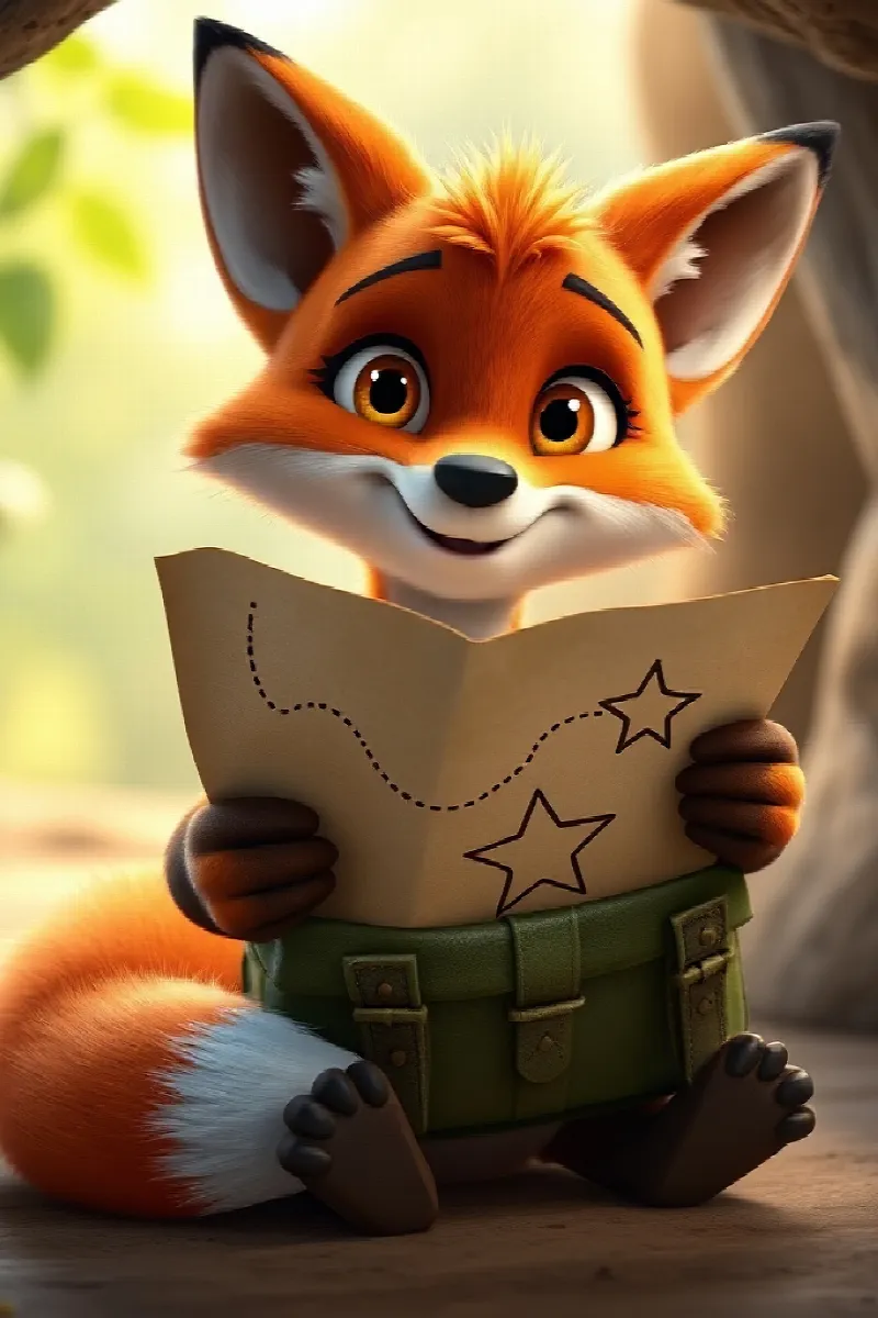 Picture 2 from the tale The Fox's Birthday Map