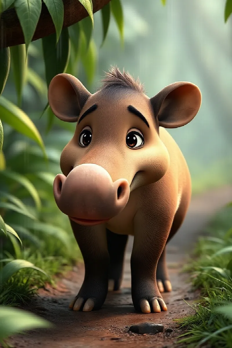 Picture 1 from the tale The Little Tapir's Friend