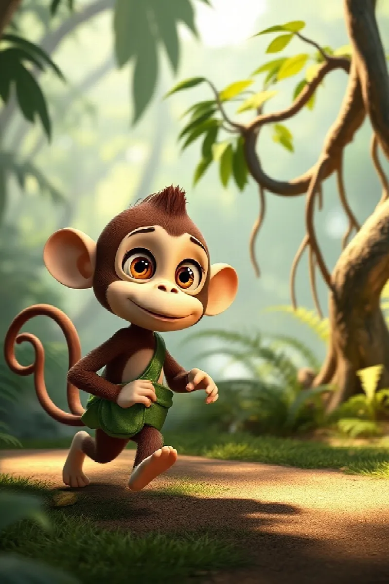 Picture 2 from the tale The Monkey's Upside-Down Tree