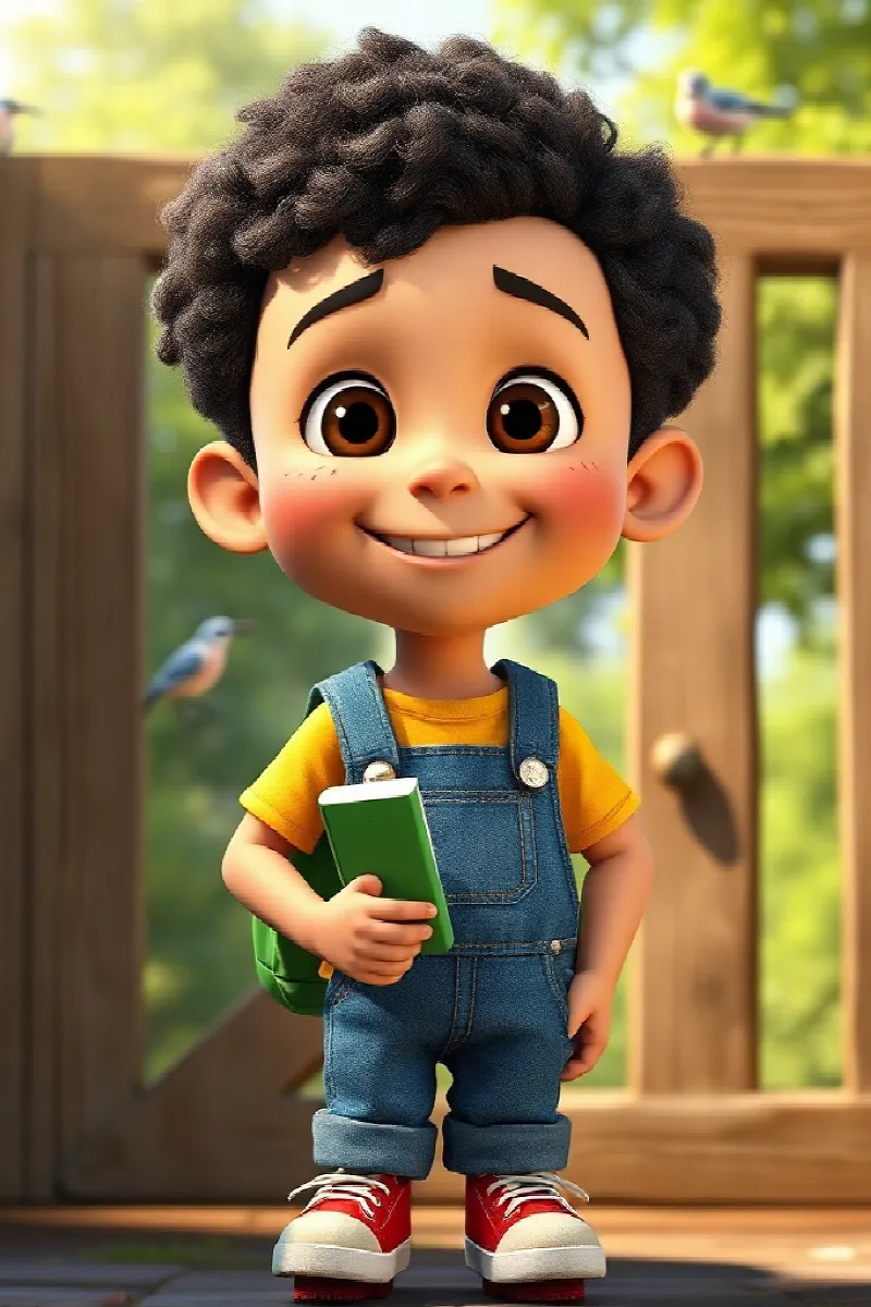 Picture 1 from the tale The Boy and the Animal Friends