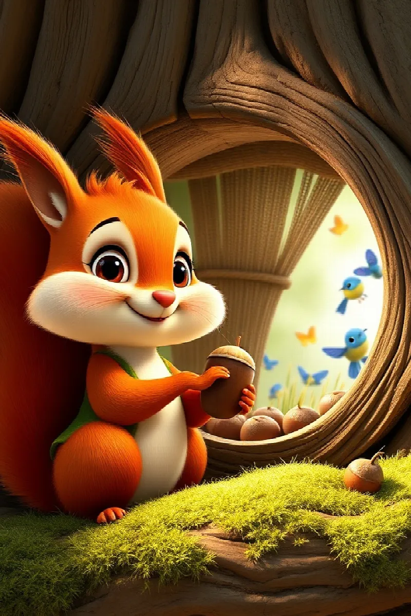 Picture 2 from the tale The Little Red Squirrel's Friend