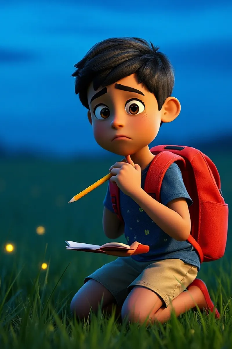 Picture 2 from the tale The Boy and the Fireflies