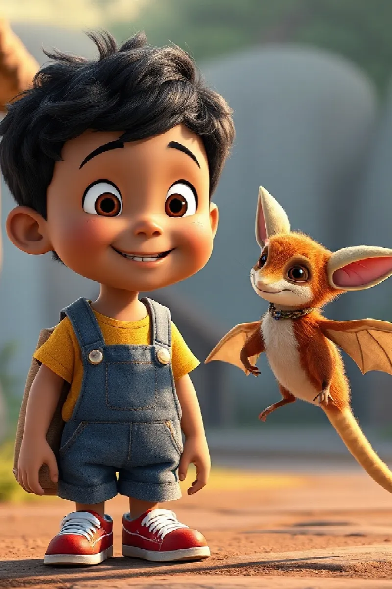 Picture 3 from the tale The Boy and the Flying Fox