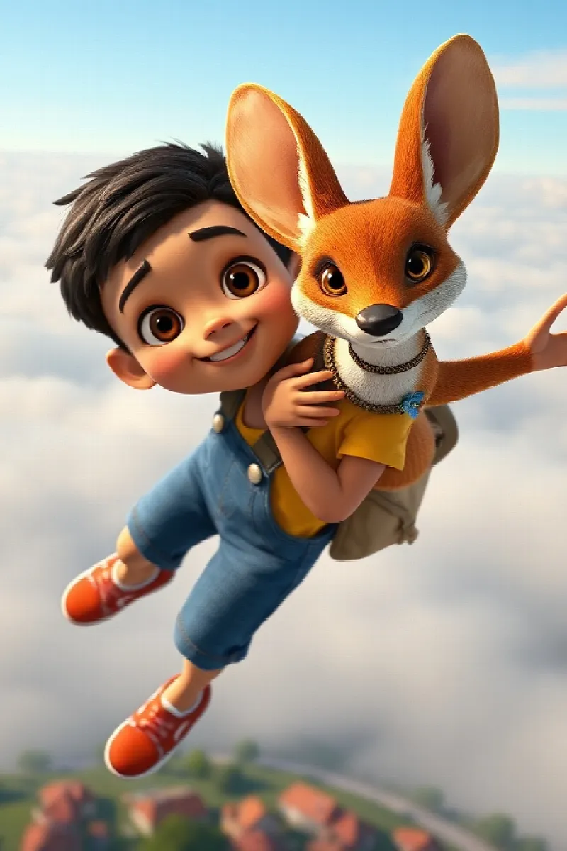 Picture 4 from the tale The Boy and the Flying Fox