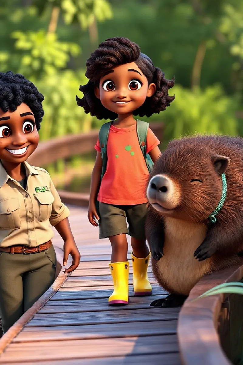 Picture 3 from the tale The Girl and the Capybara