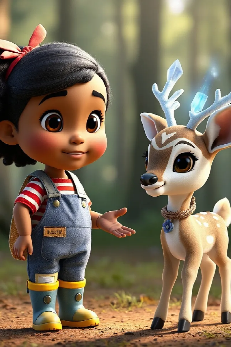 Picture 2 from the tale The Girl and the Crystal Deer