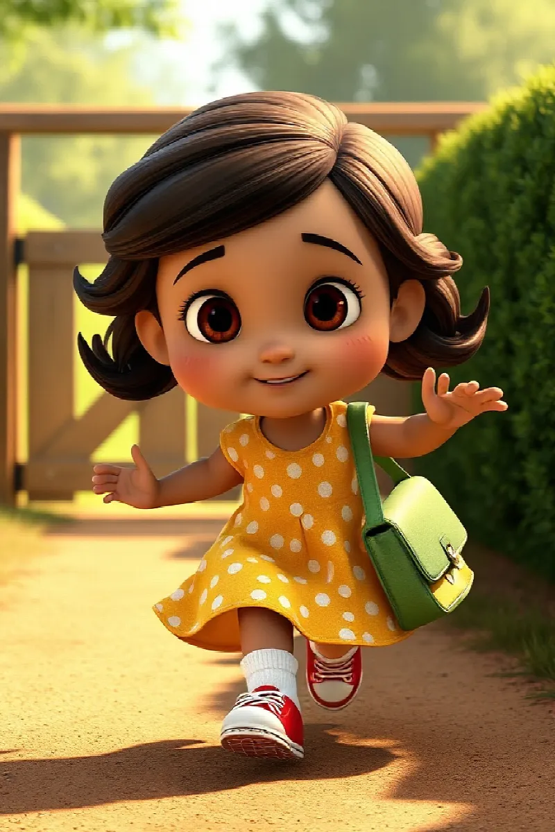 Picture 1 from the tale The Girl and the Little Donkey