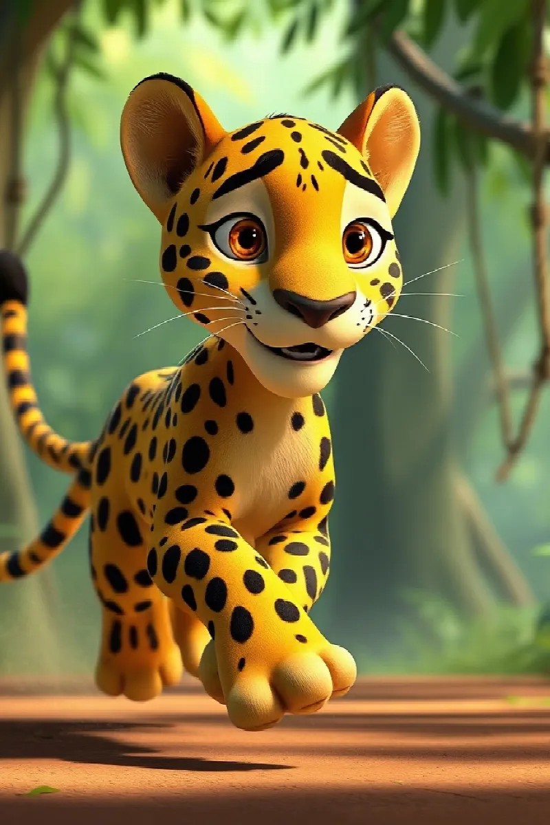 Picture 1 from the tale The Leopard and the Tortoise