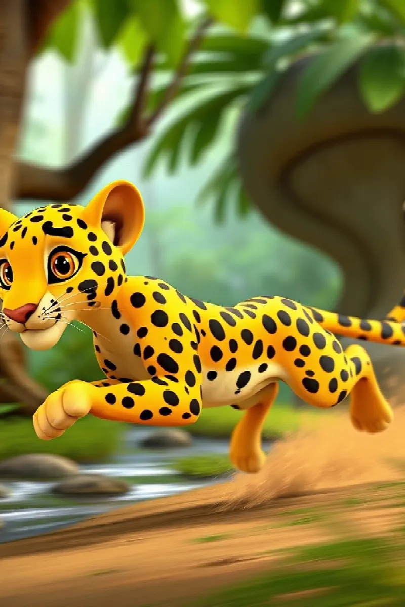 Picture 4 from the tale The Leopard and the Tortoise