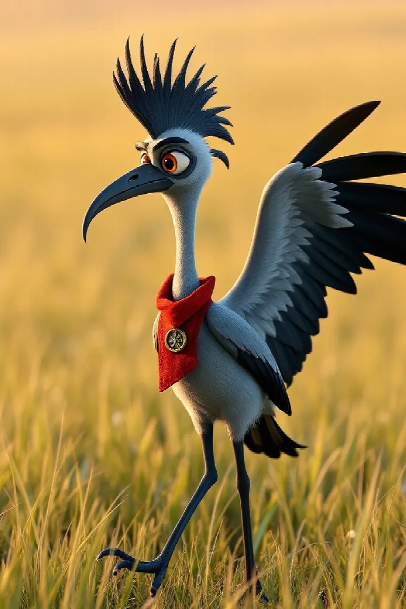 Picture 2 from the tale The Little Secretary Bird