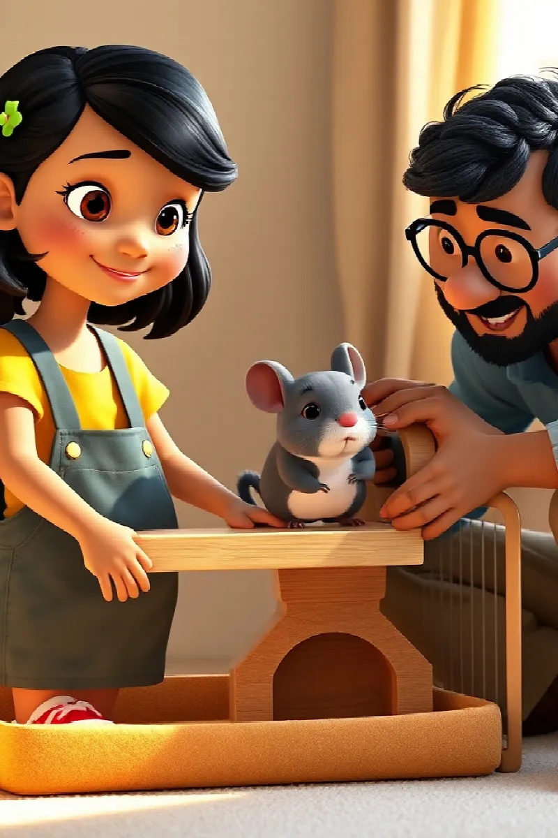 Kız ve Küçük Şinşilla masalından 4. resim