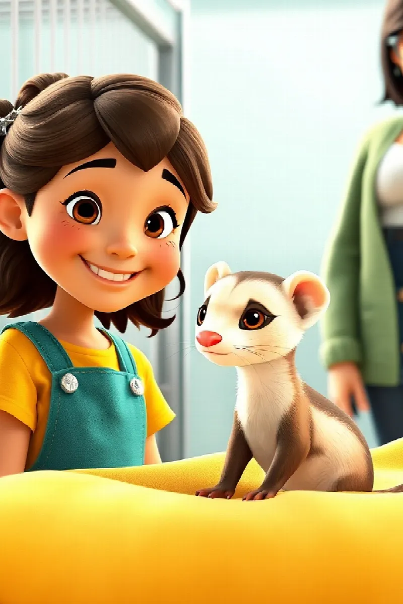 Picture 1 from the tale The Girl and the Ferret
