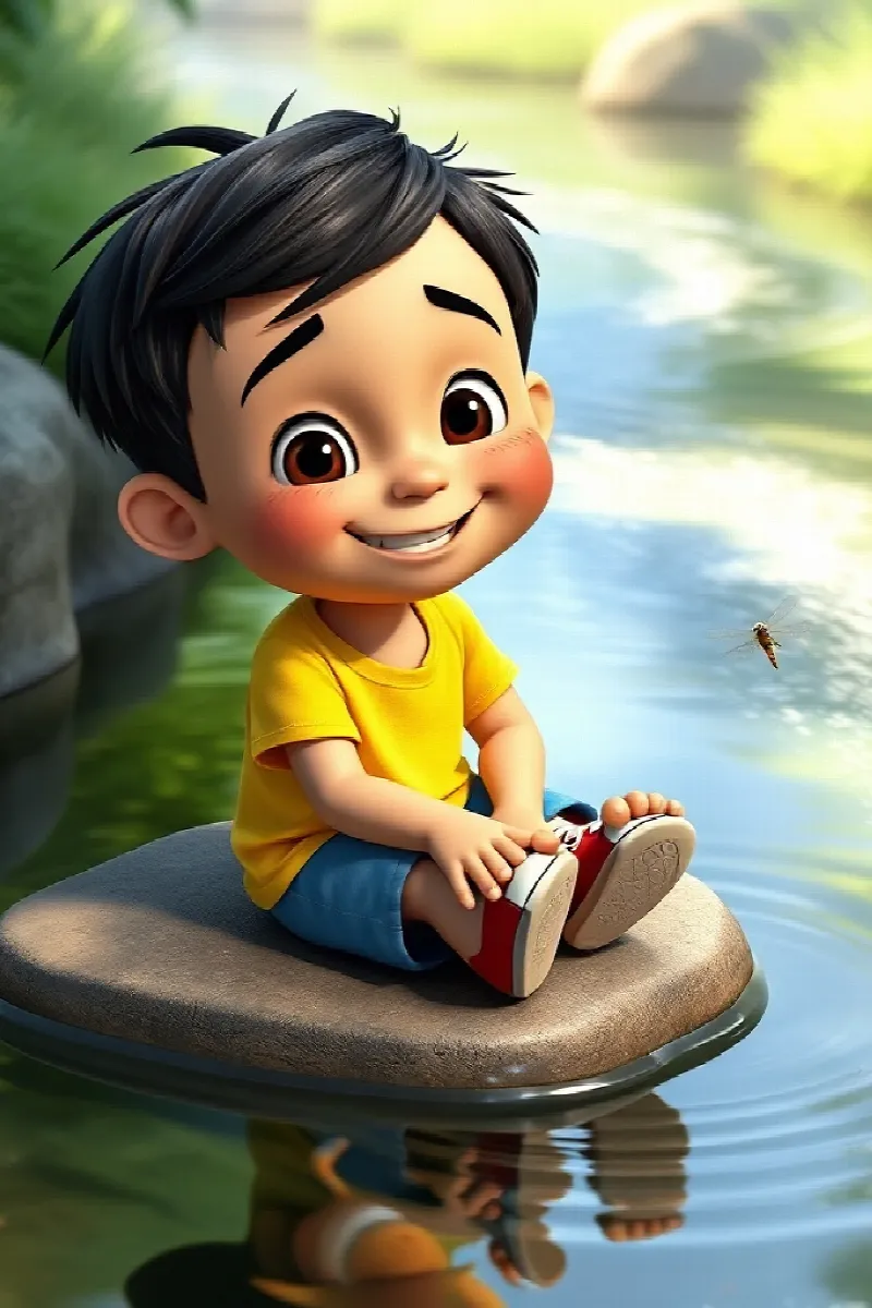 Picture 2 from the tale The Boy and the Little Otter