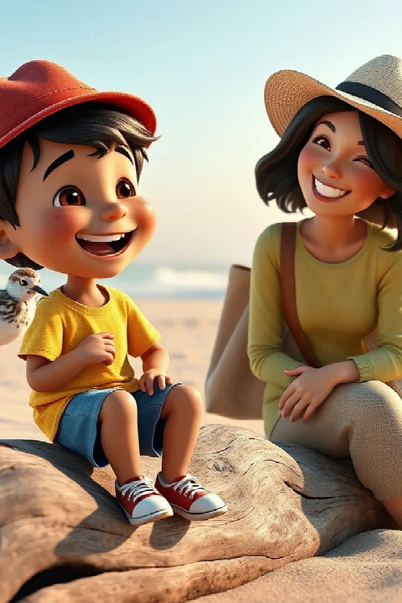 Picture 3 from the tale The Boy and the Sandpiper