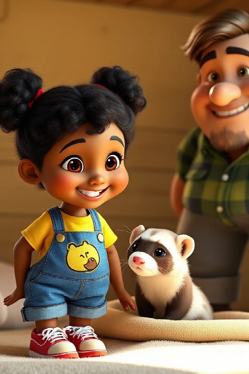 Picture 1 from the tale The Girl and the Ferret