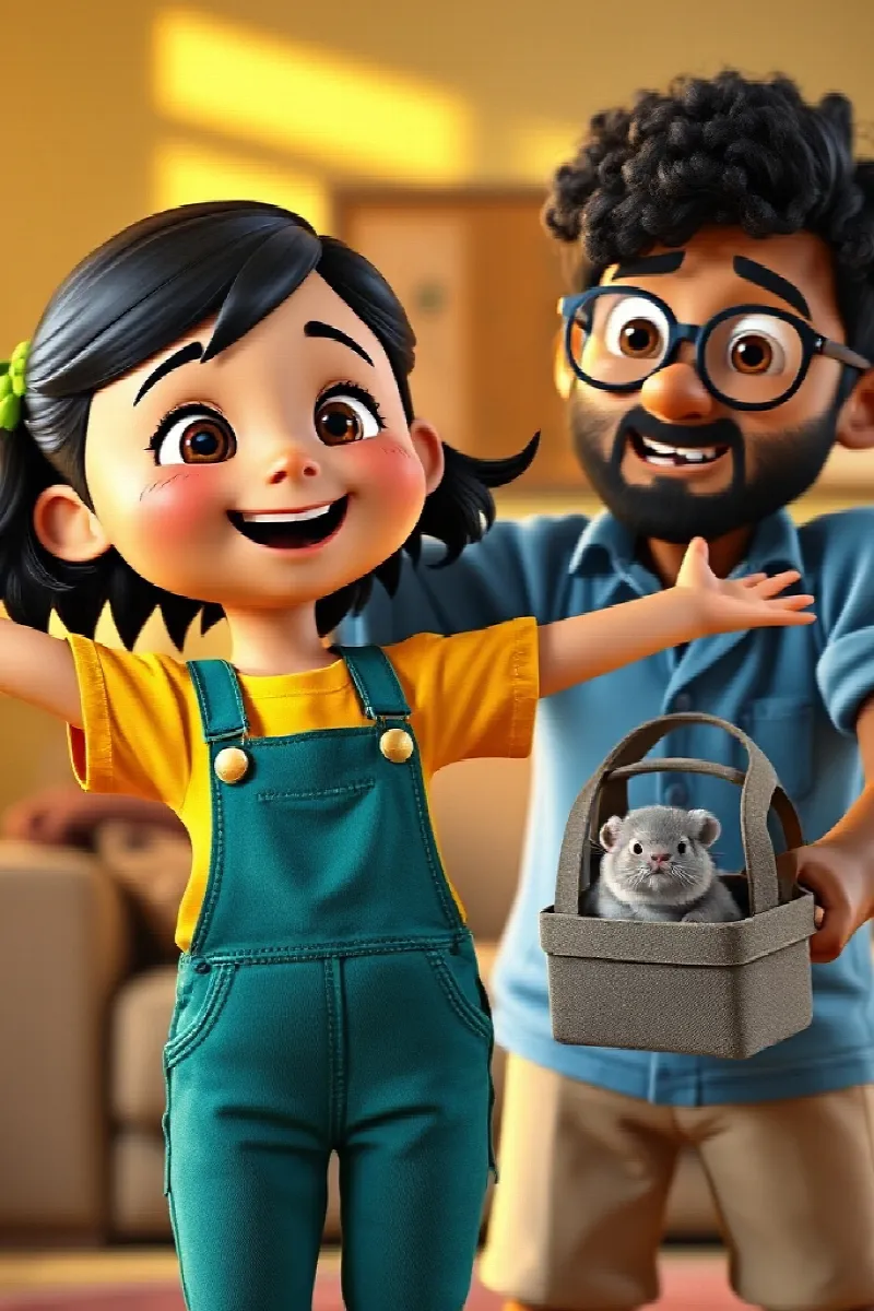 Picture 1 from the tale The Girl and the Little Chinchilla