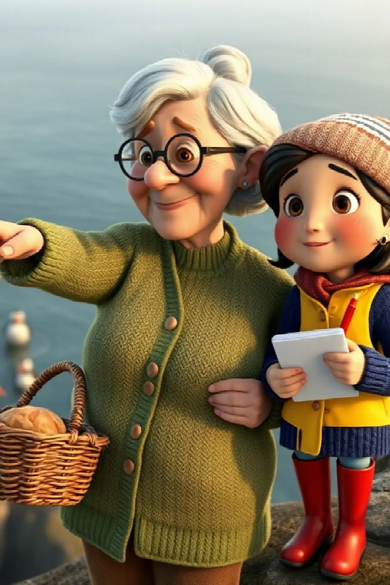 Picture 2 from the tale The Girl and the Puffin