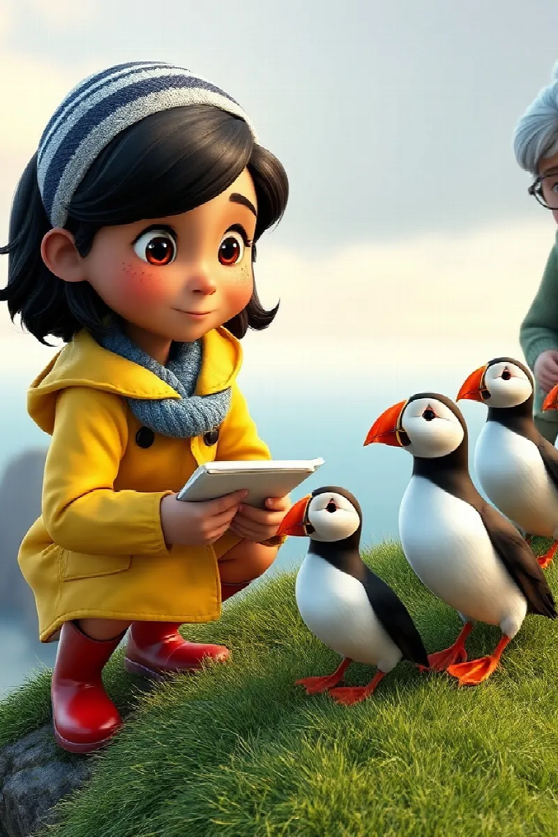 Picture 3 from the tale The Girl and the Puffin