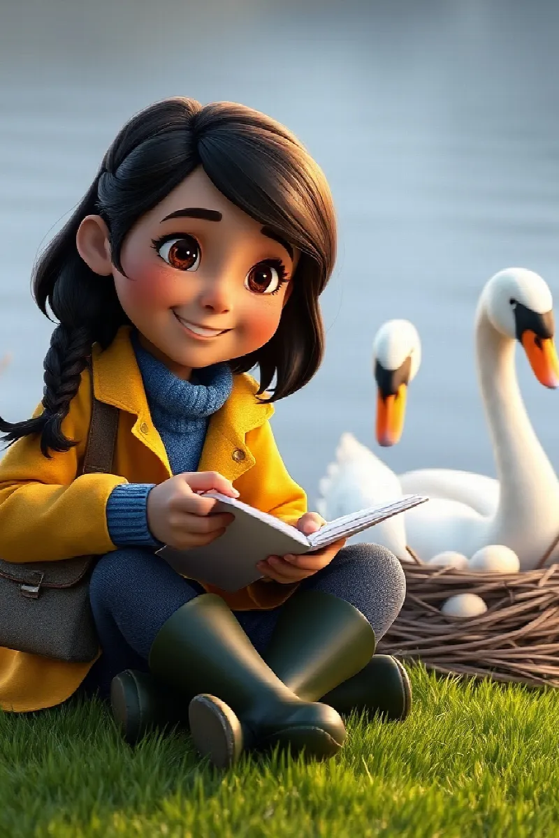 Picture 3 from the tale The Girl and the Swan Lake