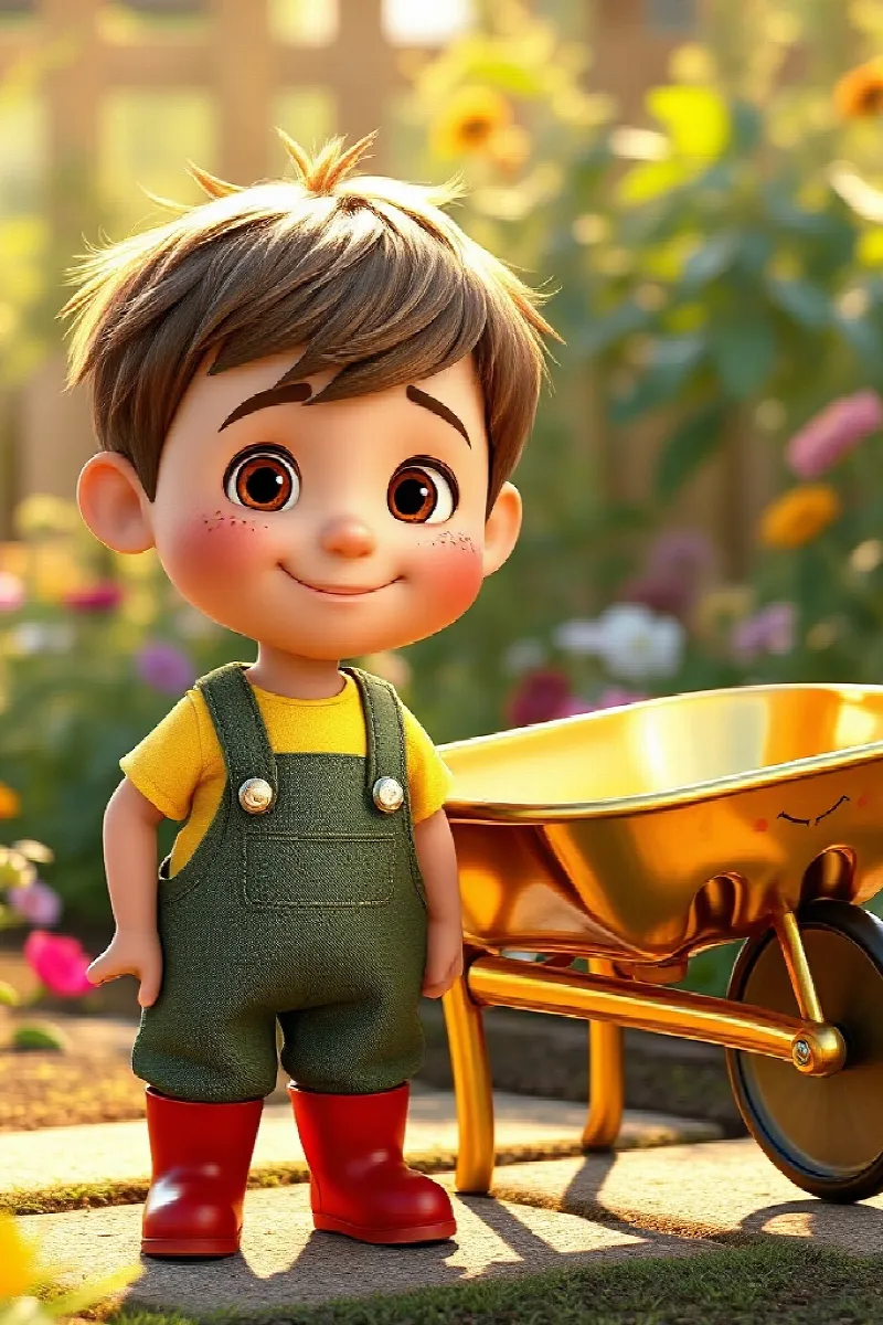 Picture 1 from the tale The Golden Wheelbarrow