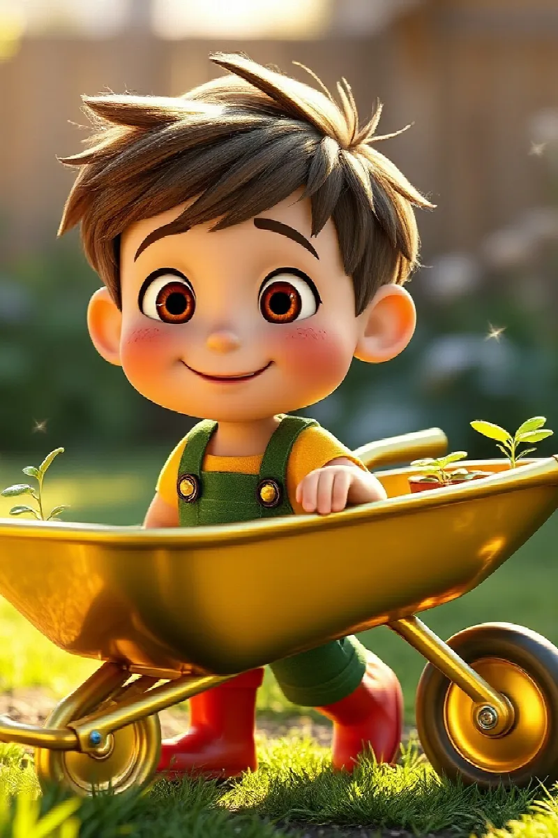 Picture 2 from the tale The Golden Wheelbarrow