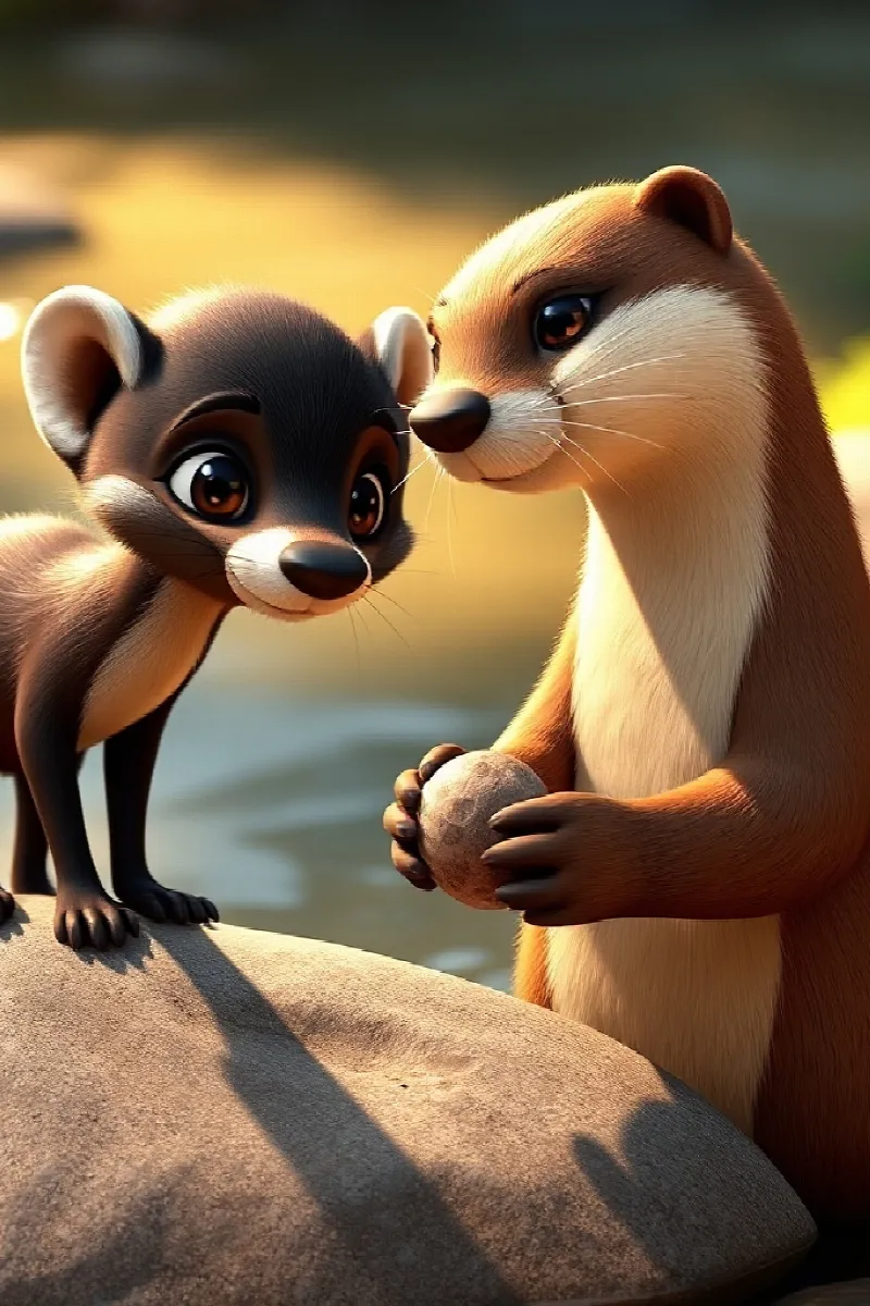 Picture 2 from the tale The Otter's Missing Pebble