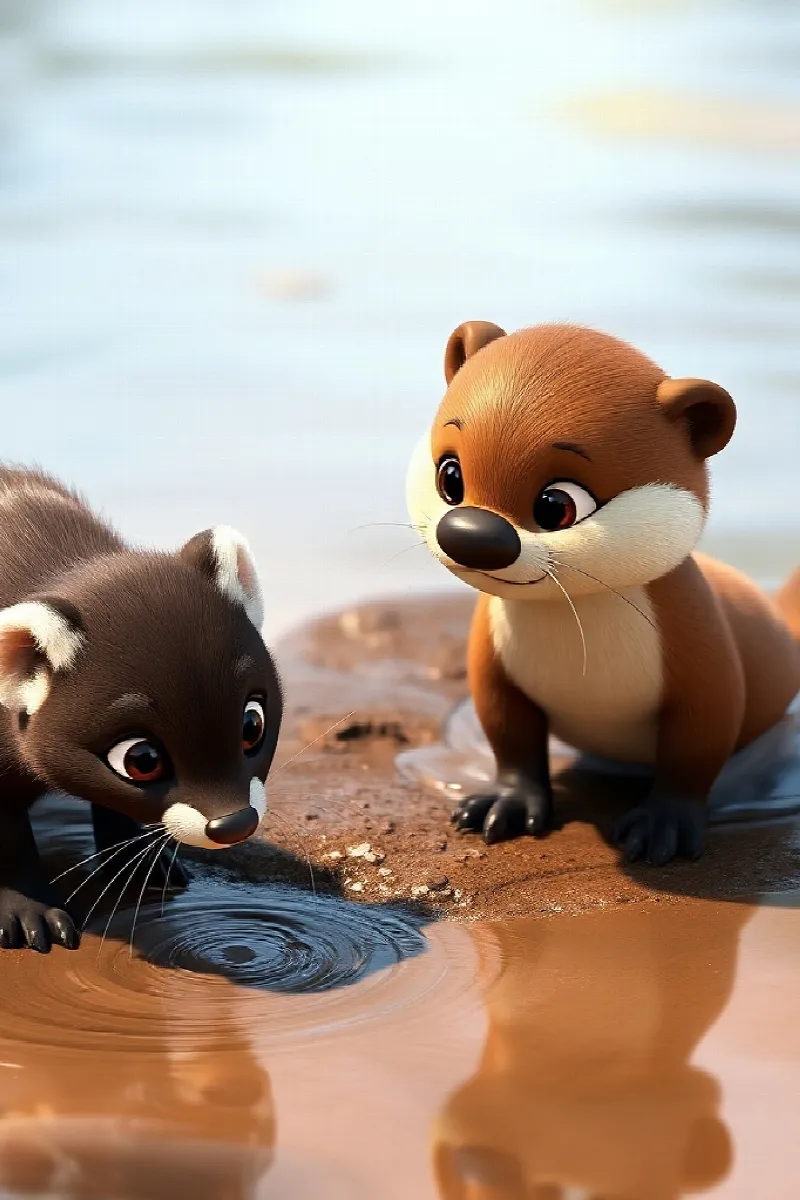 Picture 4 from the tale The Otter's Missing Pebble