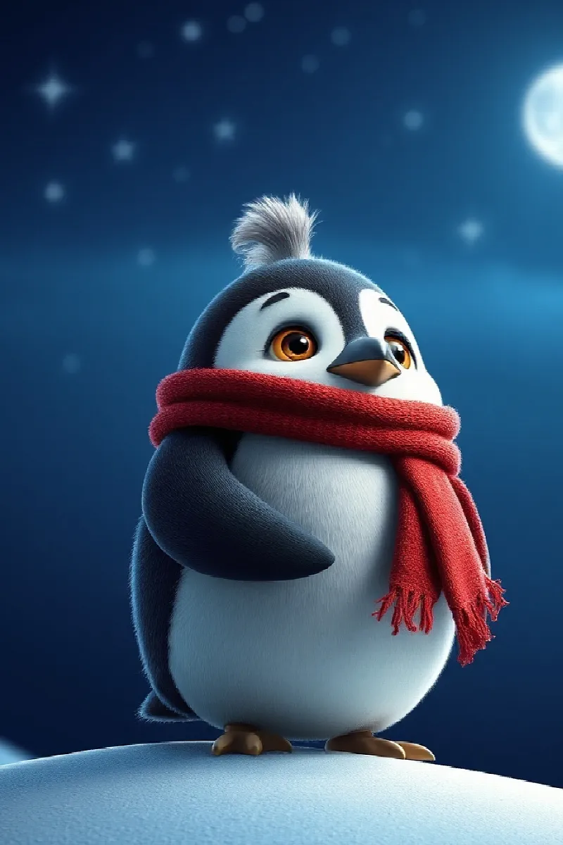 Picture 1 from the tale The Penguin's Moonlight Party