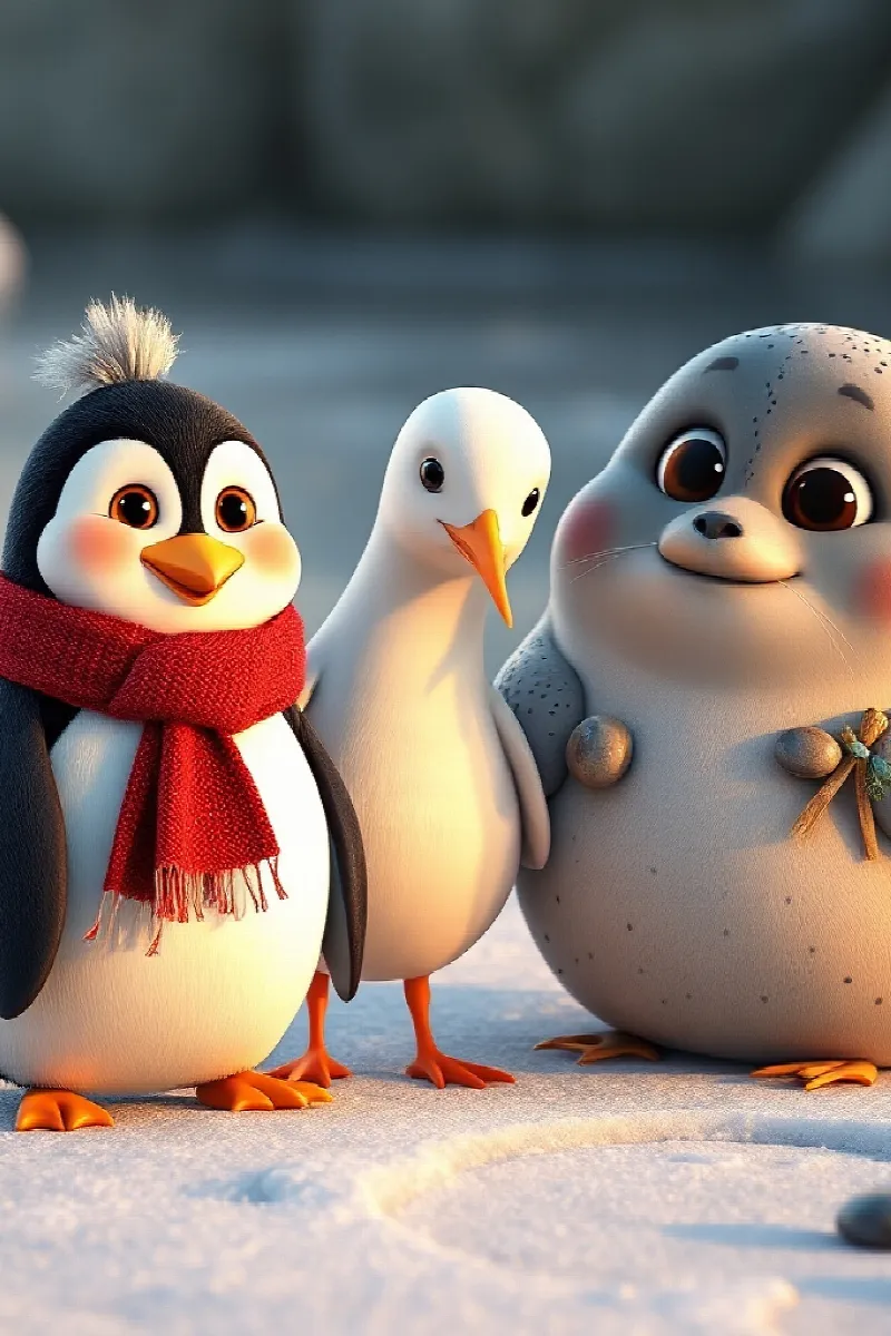 Picture 3 from the tale The Penguin's Moonlight Party