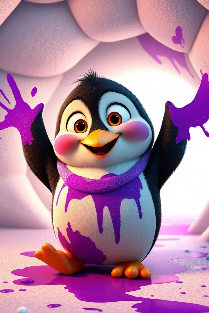 Picture 2 from the tale The Penguin's Purple Igloo