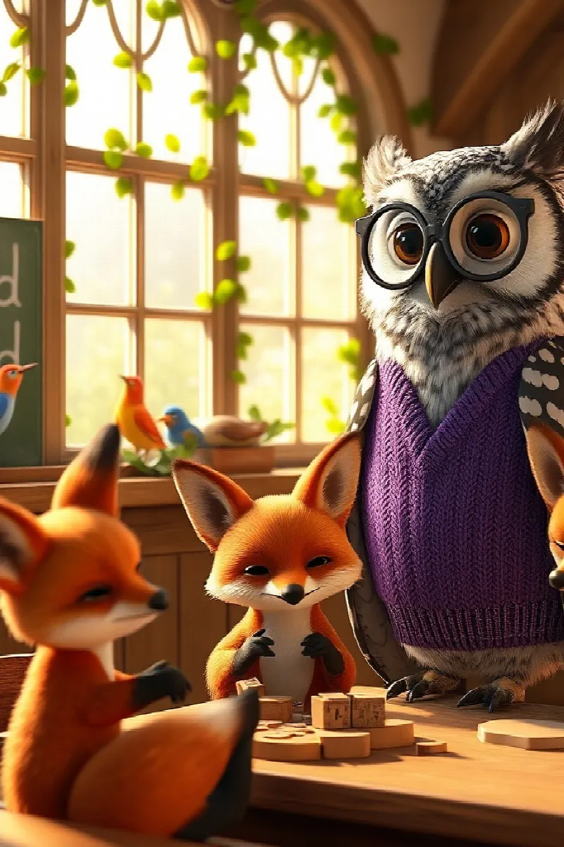Konuşan Hayvanlar Okulu masalından 1. resim