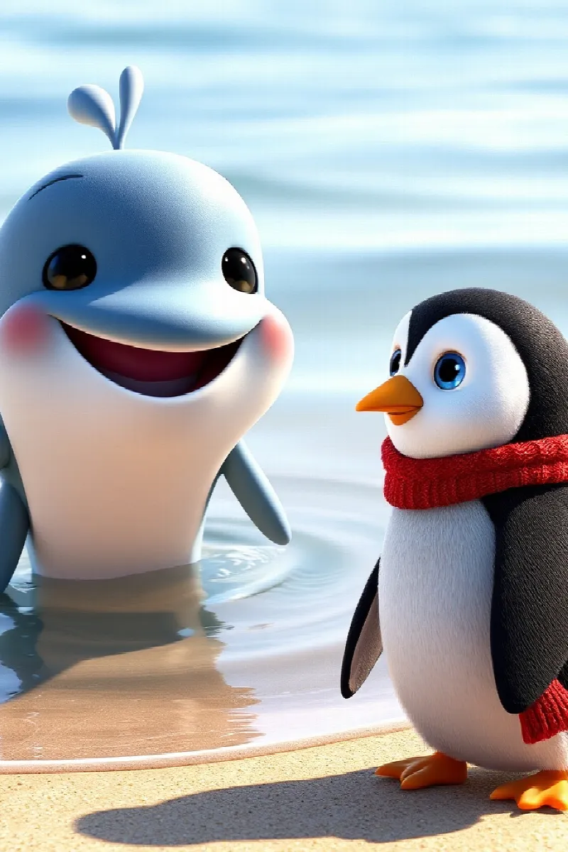 Penguen ve Küçük Balina masalından 2. resim