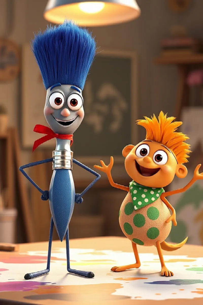 Picture 2 from the tale The Dancing Paintbrushes