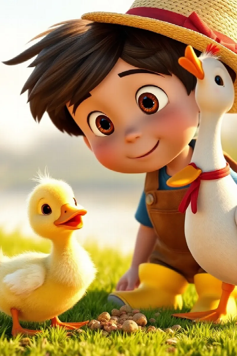Picture 3 from the tale The Boy and the Farm Ducks