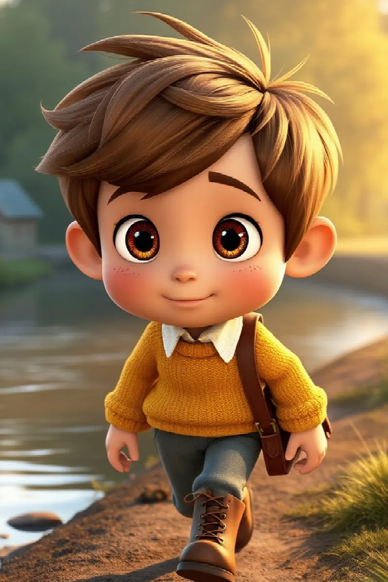 Picture 1 from the tale The Boy and the Kingfisher