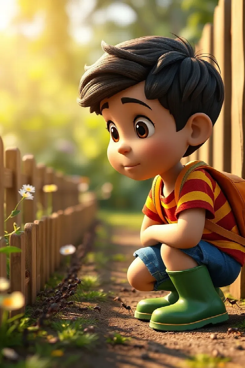 Picture 2 from the tale The Boy and the Little Hedgehog